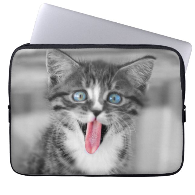 Funny Kitten Laptop Sleeve (Voorkant)