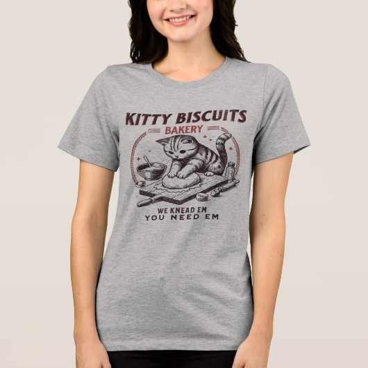 Funny Kitty Biscuits Bakery Shirt (Voorkant)