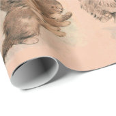 FUNNY KITTY CAT STORIES IN PINK CADEAUPAPIER (Rol Hoek)