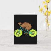 Funny Kiwi Biker Cycling Gift New Zealand Kaart (Gele Bloem)