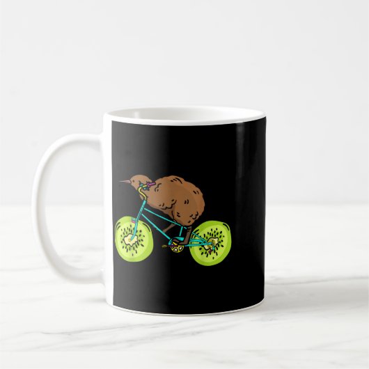 Funny Kiwi Biker Cycling Gift New Zealand  Koffiemok (Links)