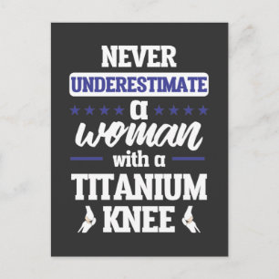 Funny Knee Replacement Woman Surgery Recovery Gift Briefkaart