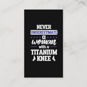 Funny Knee Replacement Woman Surgery Recovery Gift Visitekaartje