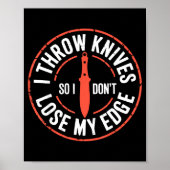 Funny Knife Thrower I Throw Knives  Poster (Voorkant)