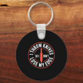 Funny Knife Thrower I Throw Knives  Sleutelhanger (Voorkant)