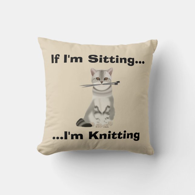 Funny Knitters Cushion Kussen (Voorkant)