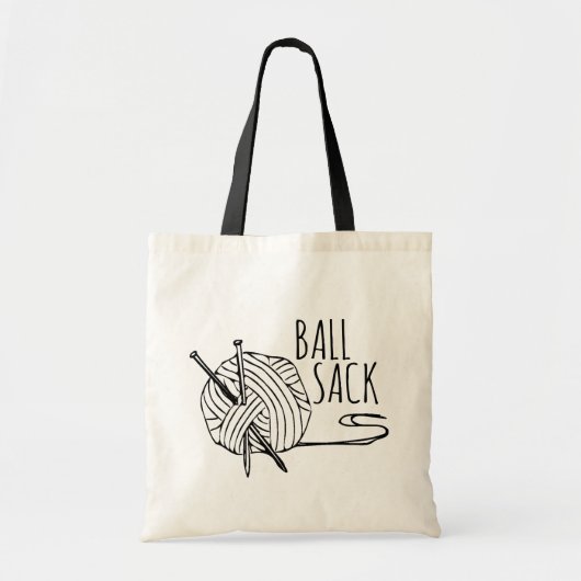 Funny Knitting Ball Sack Tote Bag (Voorkant)