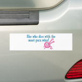 Funny Knitting Bumpersticker (Op auto)
