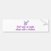 Funny Knitting Bumpersticker (Voorkant)
