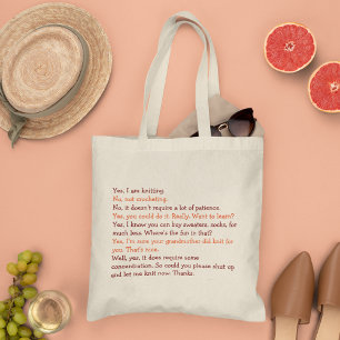 Funny Knitting Conversation Mam Moederdag Yarn Tote Bag