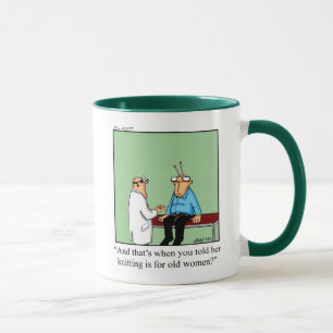 Funny Knitting Humor Mok Gift