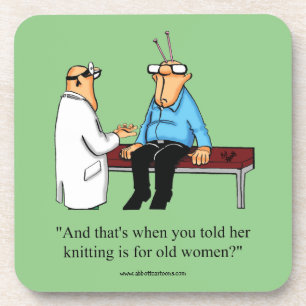 Funny Knitting Humor Onderzetter Set Gift