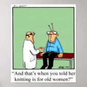 Funny Knitting Humor Poster Gifft (Voorkant)