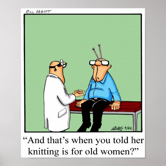 Funny Knitting Humor Poster Gifft (Voorkant)