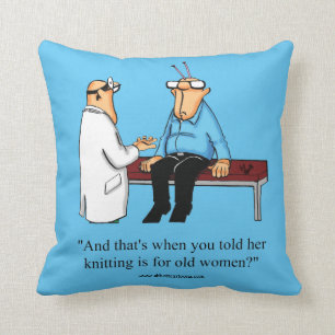 Funny Knitting Humor Sierkussen