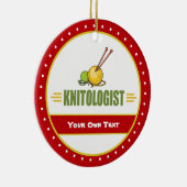 Funny Knitting Keramisch Ornament (Rechts)