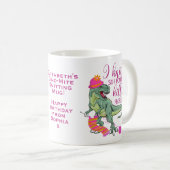 Funny Knitting Quote Dinosaur Koffiemok (Voorkant rechts)