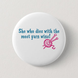Funny Knitting Ronde Button 5,7 Cm