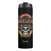 Funny  Knucklehead Academy Skull Thermosbeker (Voorkant)