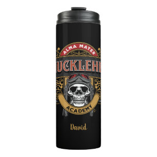 Funny  Knucklehead Academy Skull Thermosbeker