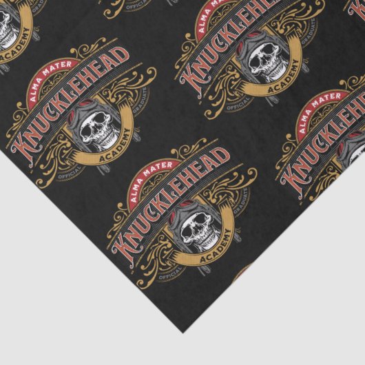 Funny  Knucklehead Academy Skull Tissuepapier (Detail)