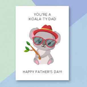 Funny Koala Animal Pun Carte de Fête des pères