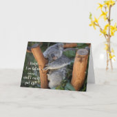 Funny Koala Bear, Carte Anniversaire Anniversaire (Fleur jaune)