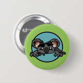 FUNNY KOALA BEER ROUND PIN BACK BUTTON (Voorkant /achterkant)