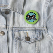FUNNY KOALA BEER ROUND PIN BACK BUTTON (In situ)