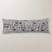 Funny Koalas Klibing Tree Illustratie grijs Lichaamskussen (Achterkant)