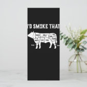 Funny Koe Bbq Pit Master Gift Menu (Staand voorkant)