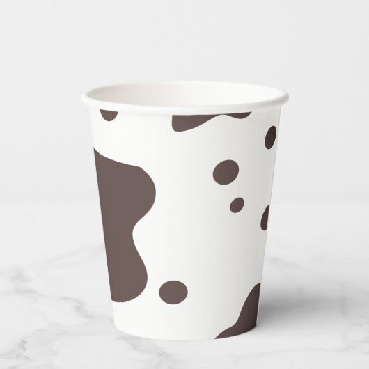 Funny Koe Boerderij Dierenfeest Papieren Bekers (Achterkant)