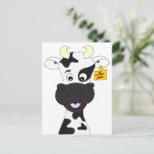 Funny koe cartoon kinder briefkaart (Staand voorkant)