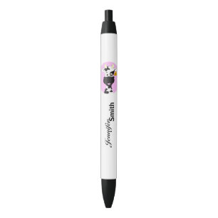 Funny koe cartoon roze aangepaste meisjes pen