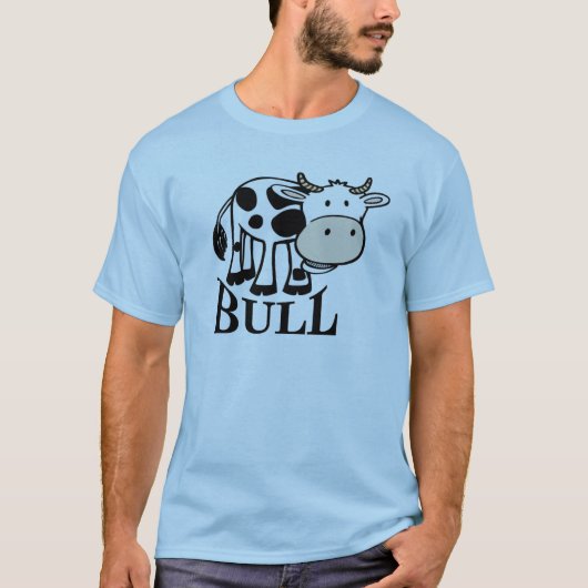 Funny Koe Comical Bull T-shirt (Voorkant)