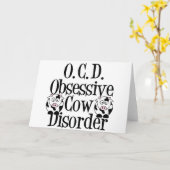 Funny Koe Cute Kaart (Gele Bloem)