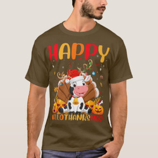 Funny Koe Dierenvriend Happy Koe HelloBedanktMas T-shirt