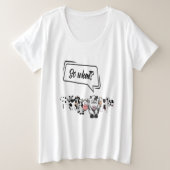 Funny Koe dus wat een grap betekent Grote Maat T-shirt (Design voorkant)