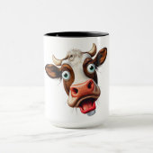 Funny Koe Face Sublimation Mok (Midden)
