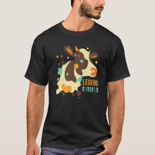 Funny Koe Head Legend Dairy Retro Milk Koe Grafisc T-shirt