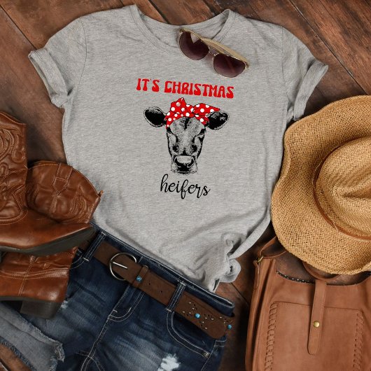 Funny Koe Kerstmis T-Shirt