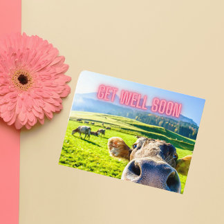Funny Koe komt snel goed Briefkaart