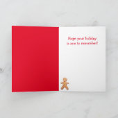 Funny Koe met Kerstmis Carol Feestdagen Kaart (Binnen)