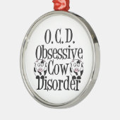 Funny Koe Metalen Ornament (Links)