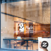 Funny Koe Milk Moo Juice verkocht hier Raamsticker (Cafe Raam)