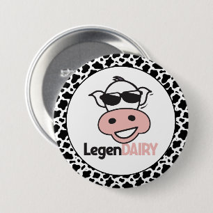 Funny Koe Pun Ronde Button 7,6 Cm