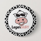 Funny Koe Pun Ronde Button 7,6 Cm (Voorkant)