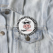 Funny Koe Pun Ronde Button 7,6 Cm (In situ)
