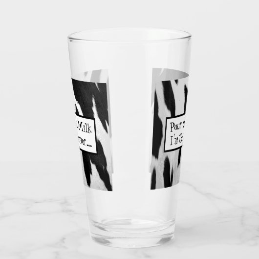 Funny Koeienhuid Designated Driver Milk Glas (Links)
