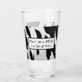 Funny Koeienhuid Designated Driver Milk Glas (Voorkant)